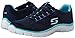 Skechers Sport Women's Rock Around Fashion Sneaker,Navy/Aqua,8 M US