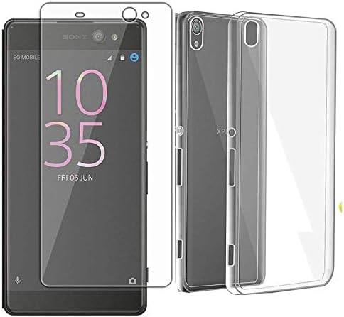 AVICA® Combo Offer Transparent Back Cover TPU +2.5D Flexible Tempered Glass for Sony Xperia XA Ultra