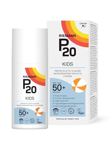 P20 ® | Sonnencreme LSF50+Plus für Kinder | Hoher UVA-Schutz, hält bis zu 10 Stunden, wasserdicht bis zu 3 Stunden, geeignet für Kinder ab 1 Jahren |