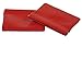Coin Wallet Coin Purse Vinyl Squeeze Coin Pouch Change Holder - Red Faux Leather Squeeze Coin Purse with Gold Tone Frame - 2 Pieces.