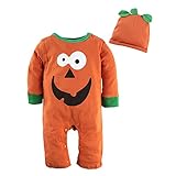 Big Elephant Baby Boys' 1 Piece Halloween Pumpkin Romper Pajama G86