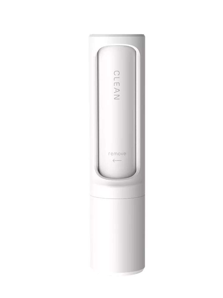 NIFTIE Reusable Travel Lint Roller With Self Cleaning - White/Dog & Cat Hair Remover Brush