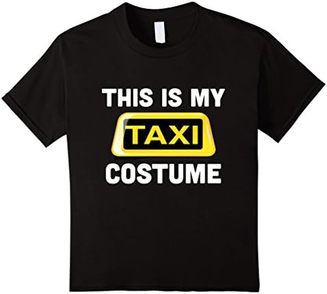 Kids This is My Taxi Costume Halloween T-Shirt 12 Black