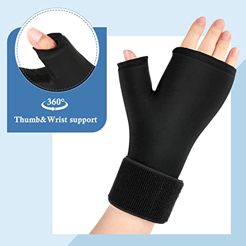 Helthrelife Wearable Thumb Wrist Ice Pack，Reusable Gel Hand Finger Ice Pack,Hot Cold Therapy,Adjustable Strap for Pain Relief of Carpal Tunnel, Arthritis,De Quervain\'s Tenosynovitis,Swelling&Bruises