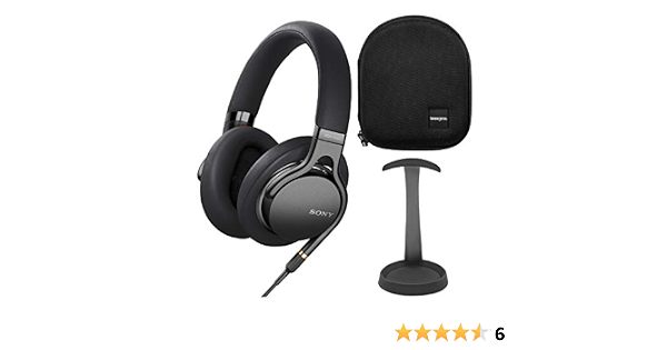 Sony MDR1AM2/B Premium Hi-Res Stereo Headphones with Heavy Bass Beat  (Black) with Hardshell Protective Headphone Case and Brushed Aluminum  Headphone Stand Bundle (3 Items): Buy Online at Best Price in UAE -