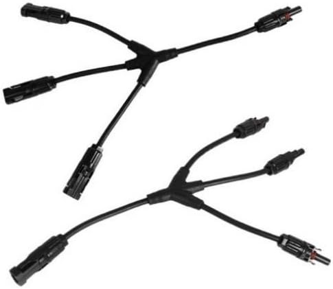WEIKIN Y Branch MC4 Solar Panel Adaptor Cable Connector 1M2F+2M1F