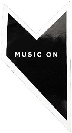Music On: Logo Sticker - Black, One Size