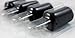 ITATOO 9DT Tattoo Tubes Disposable Tattoo Tubes with Soft Black Silicone Grips 9 Diamond Tips Tattoo Tubes with Clear Long Tips or 8RL 9RL 8RS 9RS Tattoo Needles, Box of 25 (1 Inch, 9DT)