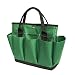 Garden Tool Bag Garden Tote Large Organizer Bag Carrier Gardening Storage Tote with Interior Exterior Side Pockets Handles Strap for Garden Plant Tool Set Store Content Bag - Dark Green Lawn Yard