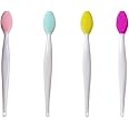 4 PCS Lip Scrub Brush,Double-Sided Silicone Exfoliating Lip Brush Exfoliating Brush for Men Wome Double-sided Soft ​Lip Brush