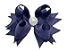 LCLHB 3 Inch Solid Grosgrain Bows with Pearl for Toddler Girls 20 Pack