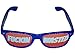Capital City Commerce F**kin Wasted Sunglasses - Funny Shades - Red White and Blue