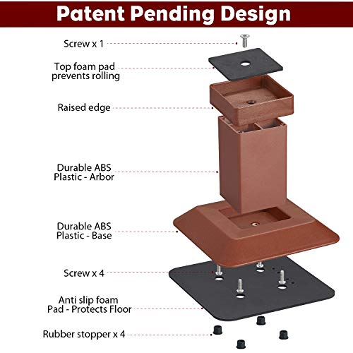 iPrimio Aluminum 5.5 Inch Bed Risers (6 Pack) Raises Furniture