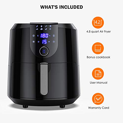 HOMEVER 5.8Quart Programmable Air Fryer, Electric Hot Air Fryers