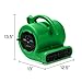 B-Air VP-25 1/4HP Blower Floor Fan, High Velocity Heavy Duty Industrial Air Mover, Utility Electric Carpet Dryer, Water Damage Equipment, Green