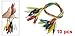 uxcell 10Pcs Double end Test Lead Alligator Crocodile Clip Wire 45cm