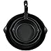 Sunnydaze Cast Iron Skillet 3-Piece Set, Heavy Duty Pre-Seasoned Frying Pansthumb 3