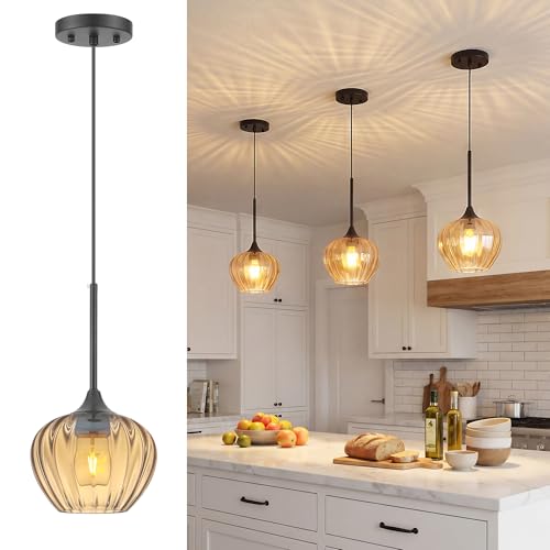 Mgcanyu Glass Pendant Lights Kitchen Island
