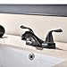 VAPSINT Modern Two Handle Oil Rubbed Bronze Lavatory Vanity Basin Bathroom Faucet,Hot And Cold Water Mixer Faucet For Bathroom