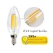 Chrasy 5-Pack 4W E14 Filament Bulb 360LM (45 Watt Equivalent) E14 Base LED Bulb Edison Light Bulb C35 Vintage Edison Bulb Candle Light Warm White 3000K AC 110V