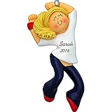 Hip Hop Dancer Personalized Christmas Ornament - Female - Blonde Hair - 4.5