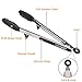 GEEKHOM Kitchen Tongs for Cooking with Silicone Tips and Locking Head, Non-Slip Non-Stick Heavy Duty Tongs for BBQ Grilling Barbecue Salad (9+12 Inch, Black)