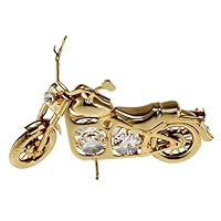 Cruiser Motorcycle 24k Gold Plated Figurine with Swarovski Crystals