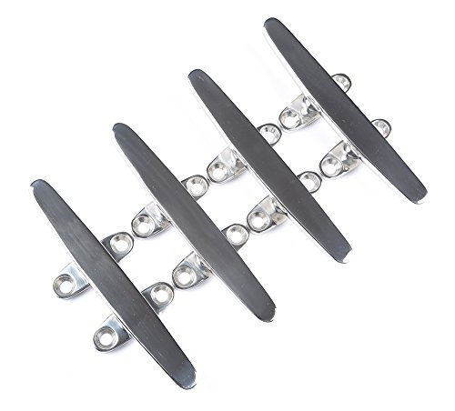 Thorn Dock Cleat Marine Boat Open Base Flat Top 6" Heavy Duty Stainless Steel (4 PCS)