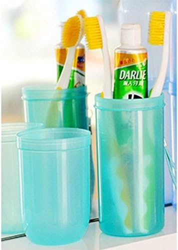 Wicemoon Travel Candy Color Portable Wash Cup Toothbrush Toothpaste Towel Storage Cup Multi-Purpose Toothbrush Box