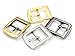 CRAFTMEMORE 4pcs 1 Inch Single Prong Belt Buckle Square Center Bar Buckles Leather Craft Accessories SC36 - Pick Color! (1 Inch, Gunmetal)