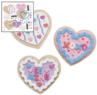 Valentine Cookie Foam Magnet Craft Kit (Makes 12)