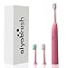 Aiyabrush Kids Electric Toothbrush Sonic Rechargeable Toothbrush for Sensitive Teeth with Two Brush Heads,100 Days Use On One Charge(Pink)
