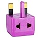 USA to UK Plug Adapter by Yubi Power 2 in 1 Universal Travel Adapter with 2 Universal Outlets - Purple 2 Pack - Type G for United Kingdom, England, Hong Kong, Ireland, Scotland, and More