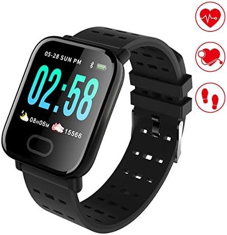 HAOHUI Fitness Tracker with Heart Rate Monitor, Color Screen Waterproof Sports Activity Tracker Smart Watch with Sleep Monitor, Step Tracker, Calorie Counter, Pedometer Watch for Kids Men Women