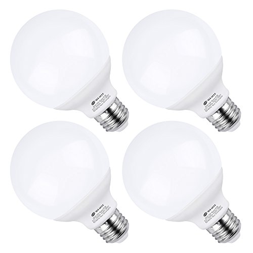 G25 LED Bulbs 5Watt Vanity Light Bulb G25 50W LED Globe Bulbs Equivalent 5000K Daylight White Medium E26 Base Non-Dimmable for Home Lighting(Pack of 4)
