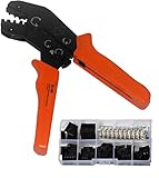SN-28B Ratchet Wire Crimper Tool - Crimp an Assortment of Open Barrel Terminal/Connector; Crimpers Include Practice 310pc 2.54mm Connector Kit by MG