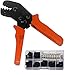 Orange SN-28B Ratchet Wire Crimper Tool - Crimp an Assortment of Open Barrel Terminal/Connector; Crimpers Include Practice 310pc 2.54mm Connector Kit by MG