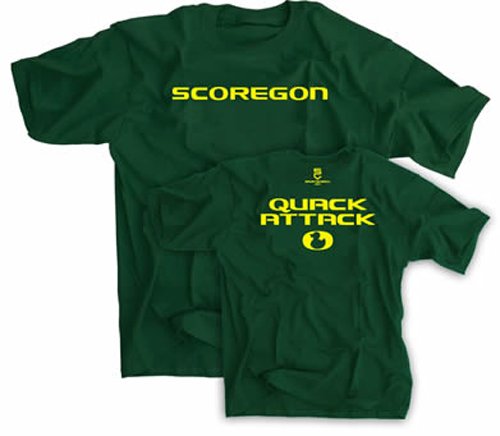 Official "Scoregon Quack Attack" Gameday Green T-Shirt 3XL