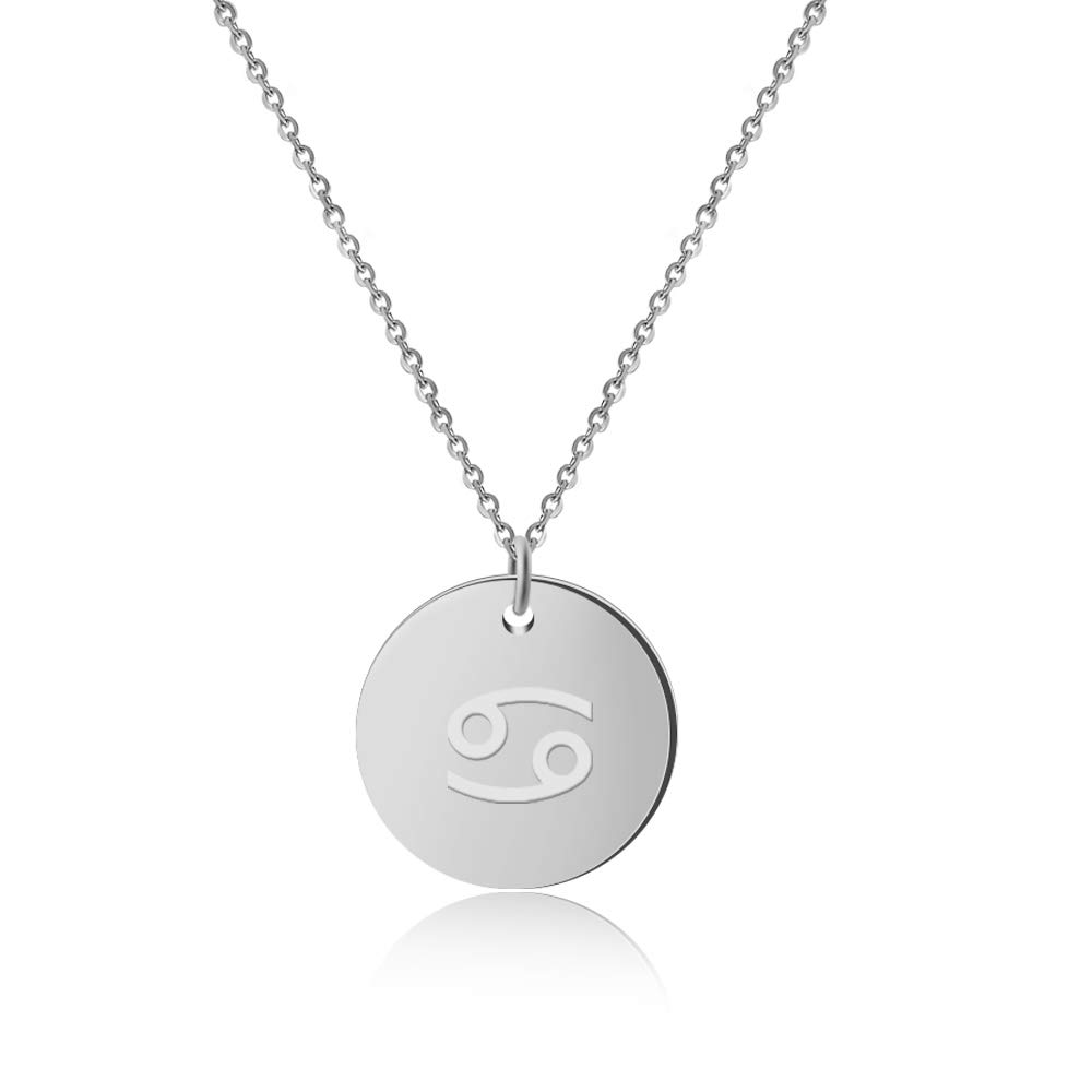 GOOD.designs ® Ladies necklace with zodiac sign (horoscope) zodiac sign jewellery for women (Cancer - Silver)