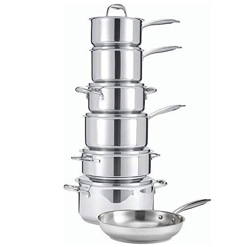 PADERNO Canadian Signature 13Piece StainlessSteel Clad Cookware Set