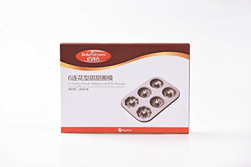 Bakerdream Donut Pan Makes 6 Donuts,3 Pattern and Non-Stick Donut Mold Safe Baking Tray Maker Pan for Cake Biscuit Bagels Donut Cake Mold - Thumbnail 5