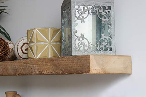 Urban Legacy Floating Shelves Made from Genuine Reclaimed Wood | Trendy, Modern, Barn Wood | Amish Made in Lancaster County, PA (Natural, 36" x 7" x 2")