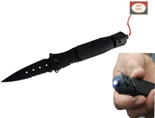 LDK-2008BK LED Tactical Survival Combat HRPNJ1 KNIFE Spring Assist Safety Led Mfr2TLtp Light plate sign metal ajieillw bnvmmfhryuiio90 hbnvbdherr56yuiiop ooru223bnvbcxza vnertyaz BLADE MATERIAL: 440 STAINLESS STEELBLADE LENGTH: NZbGF8HDDa 4-7/8 inOVERALL KNIFE LENGTH: 9-1/8 inCLOSED LENGTH: 5-1/2 inHANDLE MATERIAL: ALUMINUM TLgH1 BLACK DESIGNBLADE FINISH: BLACK STAINLESS STEEL