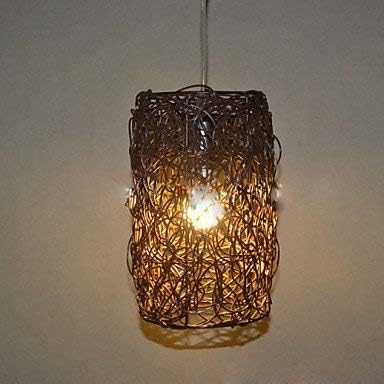 Kejing Modern Chandeliers Ceiling Lights Pendant 10 * 20Cm Rattan Weave of Contemporary Rural Candy Art Restaurant Header Separated Light Led 3C ce Fcc Rohs for Living Room Bedroom