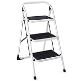 Giantex Hd 3 Step Ladder Platform Lightweight Folding Stool 330 Lb Cap. Space Saving