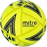 Mitre Ultimatch Indoor Football Yellow/Black Size 4 20 Panel Ball view 3