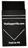 TheDapperTie - Men's Solid Flat Pre Folded Pocket Square on Card - Black