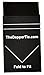 TheDapperTie - Men's Solid Flat Pre Folded Pocket Square on Card - Black