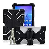 Golden Sheeps Shockproof Silicone Protective Stand Universal 10 inch Tablet Case Compatible for Dragon Touch X10 10.6 inch,10.1 inch,V10 10 inch,ASUS ZenPad 3S 10 9.7",ZenPad 10 10.1-inch (Black)