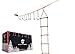 Backyard Ninja Backyard 45 Foot Ninja Obstacle Course | Inspired by American Ninja Warrior Training Equipment | Slackline Swinging Monkey Bars Includes 9 Hanging Obstacles for Kids with Ladder